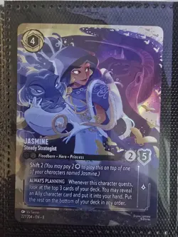 Disney Lorcana Jasmine Steady Strategist Enchanted Card - 221/204 Reign Of Jafar - Image 1