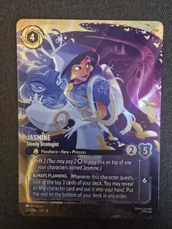 Disney Lorcana Jasmine Steady Strategist Enchanted Card - 221/204 Reign Of Jafar - Image 3