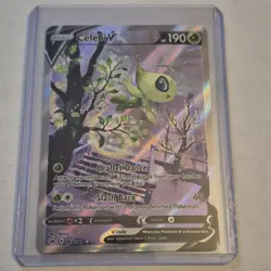 Celebi V Full Art Ultra Rare Holo Pokemon TCG 245/264 Fusion Strike Card - Image 1