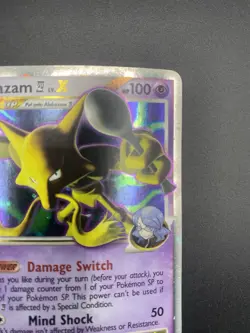 Alakazam LV. X 103/111 Holo Ultra Rare Rising Rivals Pokemon NM Card 2009 SWIRL - Image 3