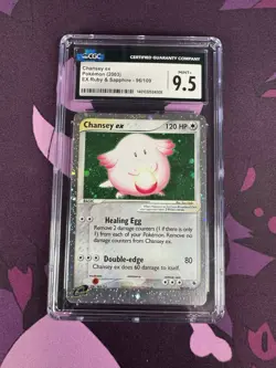 Chansey ex CGC 9.5 MINT 2003 EX Ruby & Sapphire 96/109 Holo Pokemon Card - Image 1