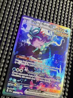 Walking Wake ex 205/162 Illustration Rare Holo Pokemon Card Mint - Image 3