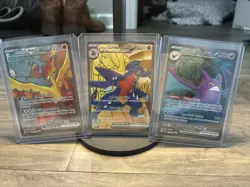 Pokemon TCG Destined Rivals Team Rockets Moltres EX Cynthia's Garchomp EX Card - Image 1