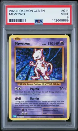 Pokemon Mewtwo 014/034 Trading Card Game Classic Holo PSA 9 - Image 1