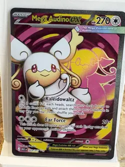 Pokemon Mega Audino EX 253/217 ASC Set Rare 270 HP Ear Force Card - Image 1