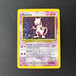 Pokemon Card Base Set Holo Mewtwo 10/102 WOTC - Image 1