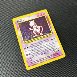 Pokemon Card Base Set Holo Mewtwo 10/102 WOTC - Image 4