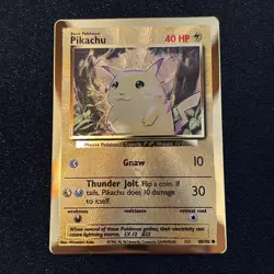 Pikachu 58/102 Gold Metal Card: Celebrations 25th Anniversary LP - Image 2