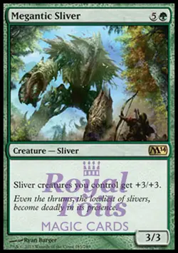 Megantic Sliver 1x FOIL MTG M14 2014 Core Set Rare MINT green - Image 1