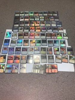 MTG Magic EDH EQUIPMENT/VOLTRON DECK - Zurgo Helmsmasher - FOIL DECK - Sleeved - Image 1