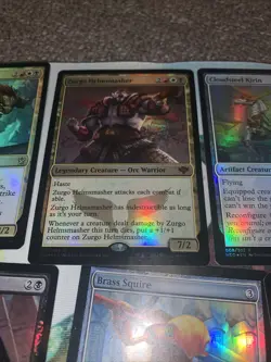 MTG Magic EDH EQUIPMENT/VOLTRON DECK - Zurgo Helmsmasher - FOIL DECK - Sleeved - Image 2