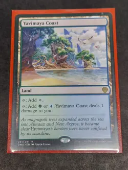 ** Yavimaya Coast ** [NM] Dominaria United MTG Magic Rare Simic Land Commander - Image 1