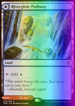 MTG Magic the Gathering Riverglide Pathway (264/493) Zendikar Rising NM FOIL - Image 1