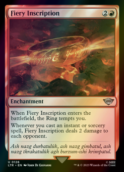 MTG Fiery Inscription Foil ** The Lord of the Rings ** English - Image 1