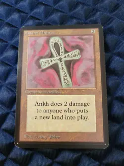 Alpha Ankh of Mishra - MtG Magic the Gathering - Light Play -Almost NM (2 flaws) - Image 1