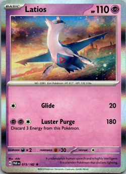 Pokemon TCG - Latios 073/182 Holo Rare - Paradox Rift - Pack Fresh NM - Image 1
