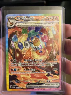 Pokemon Flareon ex 146/131 SV Prismatic Evolutions Holo Rare Stage 1 HP 270 - Image 1