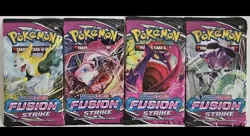 4 Packs Pokemon TCG: Fusion Strike Booster Packs - New and Sealed - Image 1