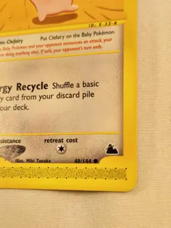 Pokemon TCG Skyridge - Cleffa 48/144 Regular NM Near Mint - Image 4