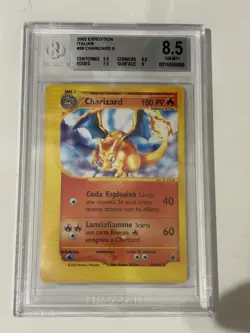 Pokemon Charizard 39/165 Expedition Rara ITA BGS 8.5 No PSA 2002 Centering 9.5 - Image 1