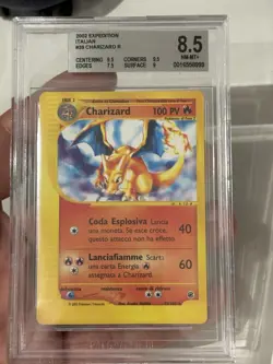 Pokemon Charizard 39/165 Expedition Rara ITA BGS 8.5 No PSA 2002 Centering 9.5 - Image 5