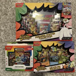 Pokemon TCG Sealed Lot of 3- Gardevoir Premium Poster, Deluxe Pin, First Partner - Image 1