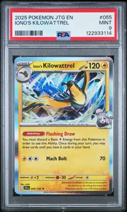 2025 POKEMON JTG EN-JOURNEY TOGETHER #055 IONO'S KILOWATTREL PSA 9 - Image 1