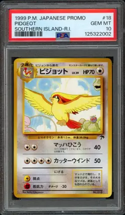 1999 Pokemon Japanese Southern Islands Promo Pidgeot 18 PSA 10 Gem Mint - Image 1