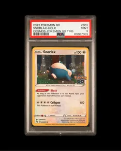 🌀 Pokemon PGO 055/078 - Pokemon GO Snorlax Cosmos Holo Rare - PSA 9 - Swirl 🌀 - Image 1