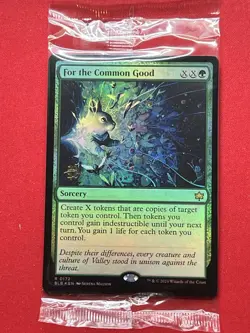 MTG BLB prerelease Promo For the Common Good Bloomburrow Foil Sealed With Code - Image 1