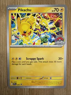 Pikachu SVP 225 - Pokemon TCG Black Star Promo World Championship 2025 Stamp NM - Image 1