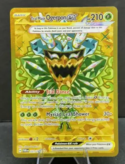 Teal Mask Ogerpon ex 221/167 Twilight Masquerade Gold Hyper Rare Pokemon NM/M - Image 1