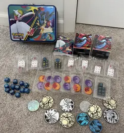 Lot Of Pokemon ETB Charizard UPC Accessories / Dice / Coins / Lunchbox / *NEW* - Image 1