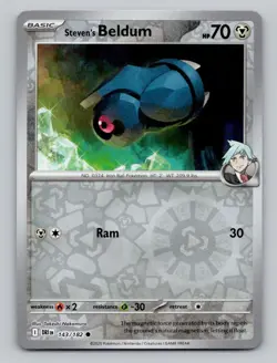 Reverse Holo Steven's Beldum 143/182 Common Destined Rivals Pokemon - Image 1