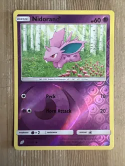 Nidoran M - 57/181 - Common - Reverse Holo NM, English Pokemon Sun & Moon - Team - Image 1
