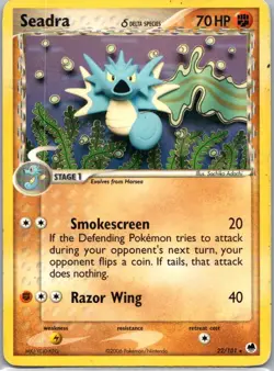 Pokemon TCG Seadra δ 22/101 Dragon Frontiers MP - Image 1