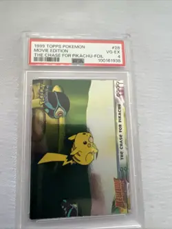 1999 Topps Pokemon Movie Edition The Chase For Pikachu Holo Foil #28 PSA 4 - Image 1