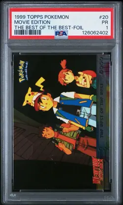 PSA 1 Pokemon The Best of the Best Foil Topps Movie Edition #20 1999 PR - Image 1