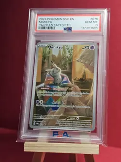 Pokemon 2024 Mimikyu 075 Promo Paldean Fates ETB GEM MINT PSA 10 - Image 1