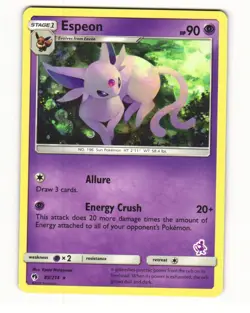 Espeon 89/214 Rare 2018 Lost Thunder Pokemon LP - Image 1