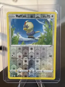 Pokemon TCG Printer Hickey Error Rufflet 131/189 Reverse Holo Near Mint - Image 1