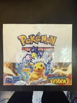 Pokemon TCG Scarlet & Violet Surging Sparks Booster Box factory tear on one side - Image 1