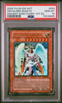 2004 YU-GI-OH! AST-ANCIENT SANCTUARY 1ST ED #034 ARCHLORD ZERATO PSA 10 - Image 1