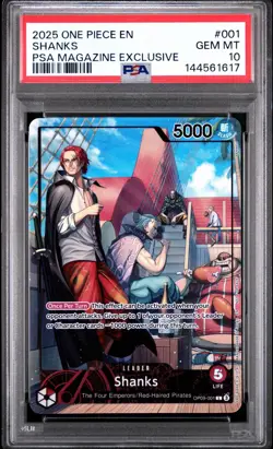 PSA 10 Shanks (2025 PSA Magazine Promo) OP09-001 One Piece Promotion Cards Foil - Image 1