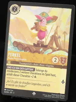 Disney Lorcana Ferkel - Puuhs Piratenkapitan FOIL 16/204 S. Rare Die Tintenlande - Image 3