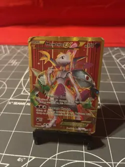 2015 Pokemon Mewtwo EX 164/162 Card Heavily Played - Image 1