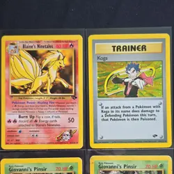 Pokemon Gym Challenge Lot 15 Cards, Koga, Blaine's Ninetales, Giovanni's Pinsir+ - Image 1