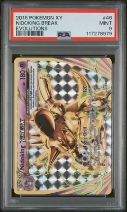 Nidoking Break 2016 Pokemon Xy Evolutions #46/108 PSA 9 - Image 1