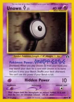 Moderately Played, English Pokemon Regular Unown [I] - 68/75 - Common - Unlimite - Image 1