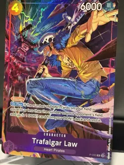 One Piece CCG Trafalgar Law P-093 Promo Holo Blocker Character Promotion Card - Image 2